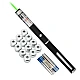 Laser Pointer Verde cu 12 Capete Interschimbabile si 2 Baterii Incluse - Tip Pix Laser Pointer Verde cu 12 Capete Interschimbabile si 2 Baterii Incluse - Tip Pix