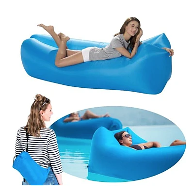 Lazzy Bag Saltea-sezlong gonflabil portabil Lazzy Bag Saltea-sezlong gonflabil portabil