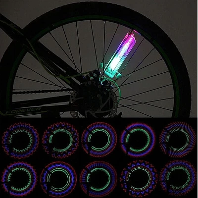 Lumini spite bicicleta, 32 LED multicolor cu 30 moduri iluminare Lumini spite bicicleta, 32 LED multicolor cu 30 moduri iluminare