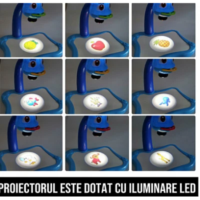 Masuta de desenat GALBENA cu proiector diapozitive holograme Masuta de desenat GALBENA cu proiector diapozitive holograme