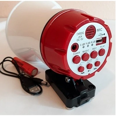 Megafon ROTUND cu USB si inregistrare 15W Voice player Megafon ROTUND cu USB si inregistrare 15W Voice player