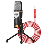 Microfon Profesional SF666 pentru Inregistrare Vocala Si Karaoke Negru