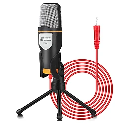 Microfon Profesional SF666 pentru Inregistrare Vocala Si Karaoke Negru