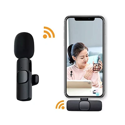 Microfon wireless K8 tip lavaliera conector USB tip C/iPhone Microfon wireless K8 tip lavaliera conector USB tip C/iPhone