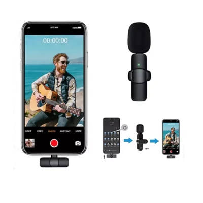 Microfon wireless K8 tip lavaliera conector USB tip C/iPhone Microfon wireless K8 tip lavaliera conector USB tip C/iPhone