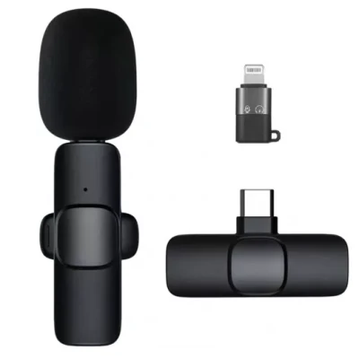Microfon wireless K8 tip lavaliera conector USB tip C/iPhone Microfon wireless K8 tip lavaliera conector USB tip C/iPhone