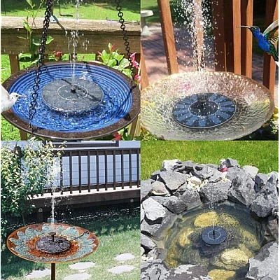 Mini Fantana de apa cu panou solar Mini Fantana de apa cu panou solar