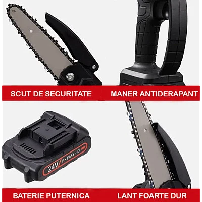 Mini Fierastrau Electric - Baterie 4000 mAh, 24V, 6 Inch Mini Fierastrau Electric - Baterie 4000 mAh, 24V, 6 Inch