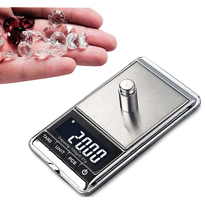 UB Mini cantar portabil pentru bijuterii cu ecran LCD AB J166 Gri