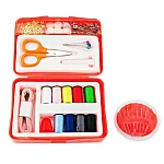 Mini kit de cusut 112 accesorii incluse, portabil 12x8 cm