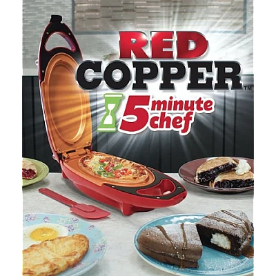 Mini plita ovala Red Copper electrica pentru gatit in 5 minute Mini plita ovala Red Copper electrica pentru gatit in 5 minute