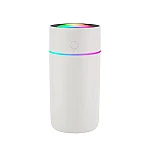 Mini umidificator portabil silentios cu 7 culori LED 320ml Alb