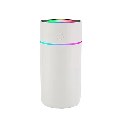 Mini umidificator portabil silentios cu 7 culori LED 320ml Alb Mini umidificator portabil silentios cu 7 culori LED 320ml Alb