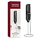 Mixer spuma de lapte negru cu stand vertical ideal pentru cappuccino Mixer spuma de lapte negru cu stand vertical ideal pentru cappuccino