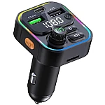 Modulator FM Auto cu Funcție Bluetooth Wireless RGB 7 Culori 