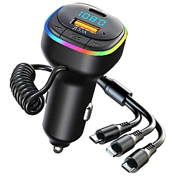 Modulator Fm 3in1 C31 Usb Cabluri Multiple Negru