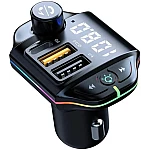 Modulator Fm auto ZTB A10 20W Rgb cu incarcare rapida  Negru