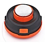 Mosor cu fir / tambur motocoasa cu buton din metal NEGRU/PORTOCALIU