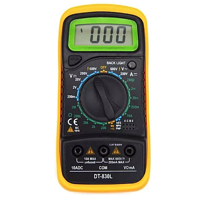 Multimetru Tip Digital LCD DT-830L NEGRU Multimetru Tip Digital LCD DT-830L NEGRU