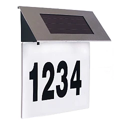 Numar Casa Solar cu Lumina prin 4 Led-uri