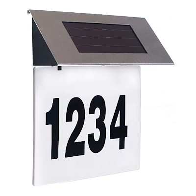 Numar Casa Solar cu Lumina prin 4 Led-uri