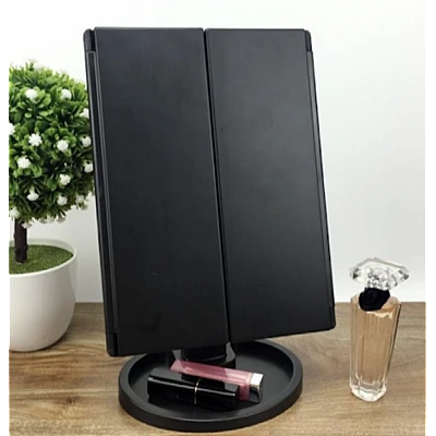 Oglinda cosmetica LED extensibila cu buton tactil Oglinda cosmetica LED extensibila cu buton tactil