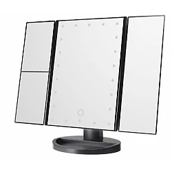 Oglinda cosmetica LED extensibila cu buton tactil