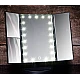 Oglinda cosmetica LED extensibila cu buton tactil Oglinda cosmetica LED extensibila cu buton tactil