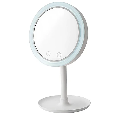 Oglinda cosmetica LED extensibila cu buton tactil Oglinda cosmetica LED extensibila cu buton tactil
