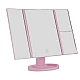 Oglinda cosmetica LED extensibila cu buton tactil Oglinda cosmetica LED extensibila cu buton tactil