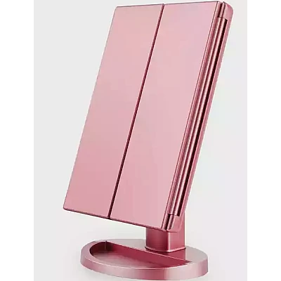 Oglinda cosmetica LED extensibila cu buton tactil Oglinda cosmetica LED extensibila cu buton tactil