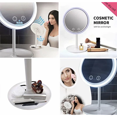 Oglinda make-up cu lumina si ventilator Oglinda make-up cu lumina si ventilator