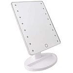Oglinda pentru machiaj 16 LEDuri ecran tactil cu baza suport bijuterii Usb Alb