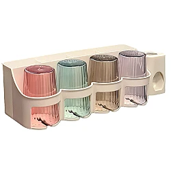 Organizator baie RA-875B cu carlige si dozator pentru pasta de dinti
