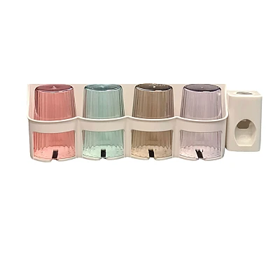 Organizator baie RA-875B cu carlige si dozator pentru pasta de dinti Organizator baie RA-875B cu carlige si dozator pentru pasta de dinti