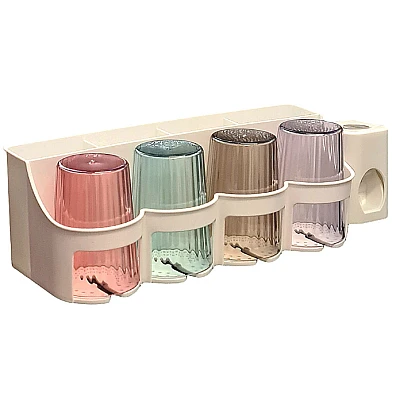 Organizator baie RA-875B cu carlige si dozator pentru pasta de dinti Organizator baie RA-875B cu carlige si dozator pentru pasta de dinti