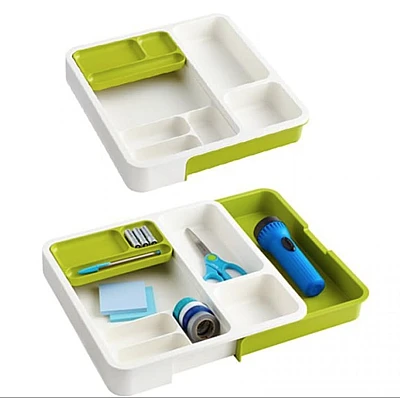 Organizator extensibil pentru sertar VERDE-ALB Organizator extensibil pentru sertar VERDE-ALB