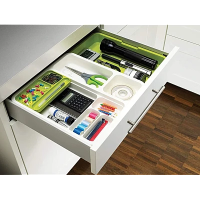 Organizator extensibil pentru sertar VERDE-ALB Organizator extensibil pentru sertar VERDE-ALB