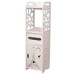 Organizator pentru baie sau camera alb cu 4 compartimente