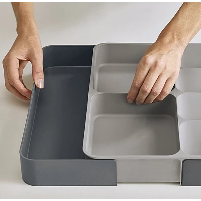 Organizator sertare bucatarie extensibil gri Organizator sertare bucatarie extensibil gri