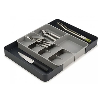 Organizator sertare bucatarie extensibil gri Organizator sertare bucatarie extensibil gri