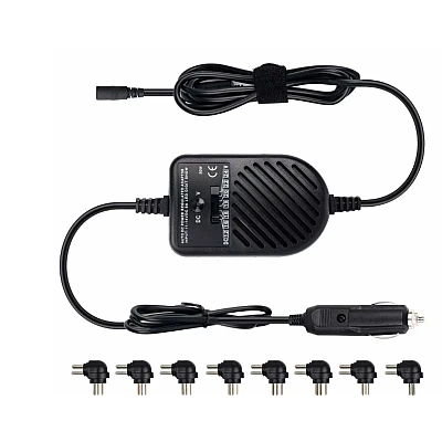 Pachet Incarcator auto universal pentru laptop, 80W cu 8 conectori Pachet Incarcator auto universal pentru laptop, 80W cu 8 conectori