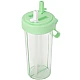 Pahar dublu 600 ml cu 2 paie VERDE Pahar dublu 600 ml cu 2 paie VERDE