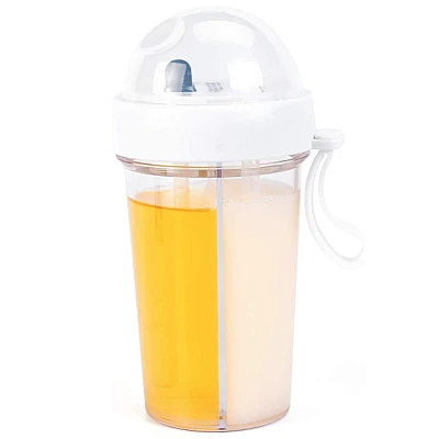 Pahar dublu pentru apa 400 ml cu 2 paie Pahar dublu pentru apa 400 ml cu 2 paie