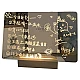 Panou luminos acrilic tip tabla de notite transparenta cu baza din lemn Panou luminos acrilic tip tabla de notite transparenta cu baza din lemn