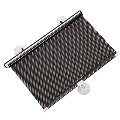 Parasolar auto cu ventuze retractabil negru 68 cm x 125 cm Parasolar auto cu ventuze retractabil negru 68 cm x 125 cm
