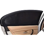 Set 2 Parasolar auto elastic din plasa negru