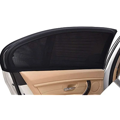 Set 2 Parasolar auto elastic din plasa negru Set 2 Parasolar auto elastic din plasa negru