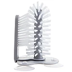 Perie dubla pentru spalare pahare si recipiente, interior/exterior cu 3 ventuze