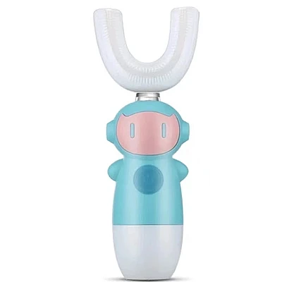 Periuta de dinti electrica pentru copii, forma de U, ALBASTRA Periuta de dinti electrica pentru copii, forma de U, ALBASTRA